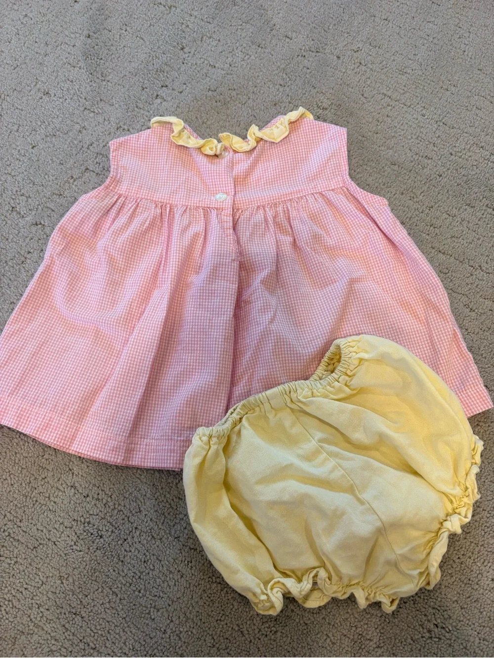 Mary & Grace Baby Girl Pink Yellow Bloomers 2T Classic Set Apples Ribbon gingham